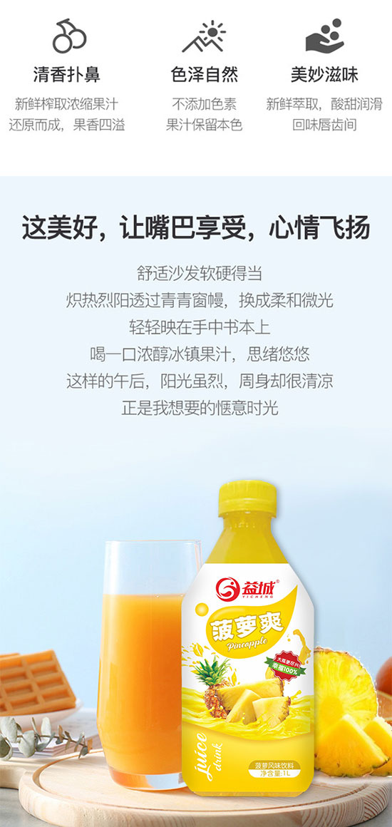 益城菠蘿爽真果粒果汁風(fēng)味飲料 益城菠蘿爽真果粒果汁風(fēng)味飲料