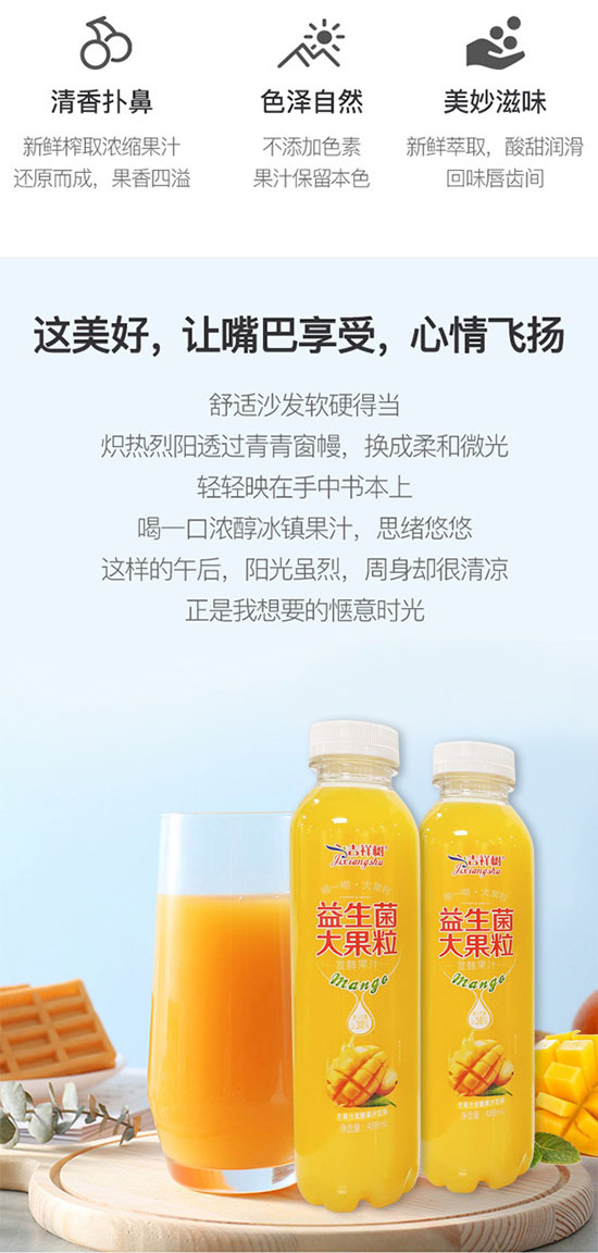 吉祥樹(shù)益生菌大果粒果汁飲料 吉祥樹(shù)益生菌大果粒果汁飲料